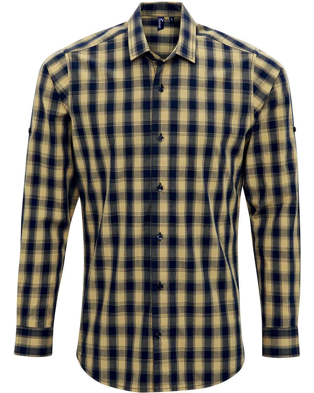 Artisan Collection by Reprime RP250 Men's Mulligan Check Cotton Shirt — blank garment, front view