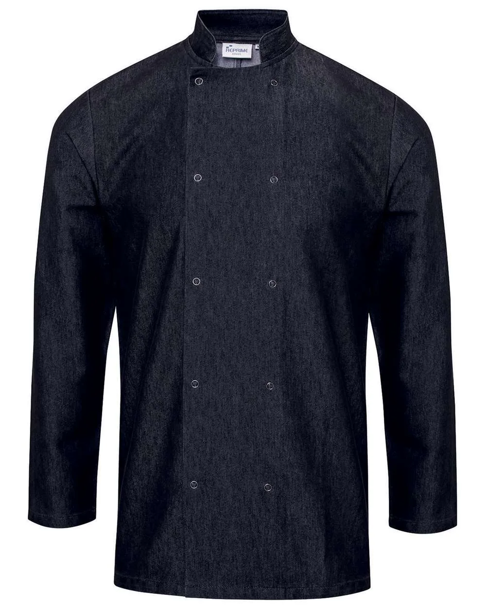 Artisan Collection by Reprime RP660 Unisex Denim Chef's Jacket — blank jacket, front view