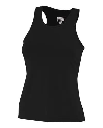 Augusta Sportswear 1203 Girls' Solid Racerback Tank Top — blank tank top, front view