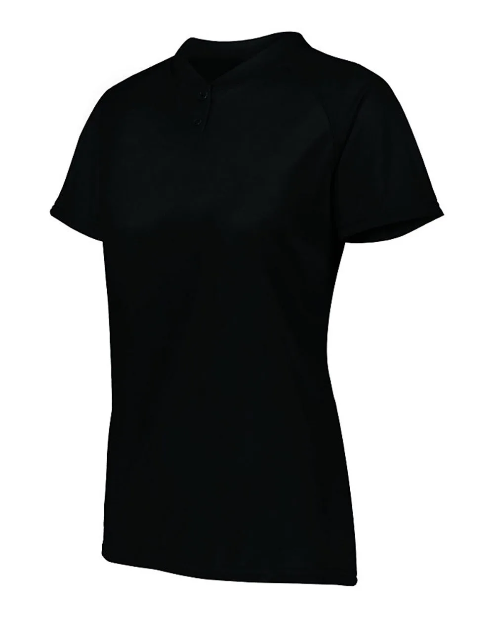 Augusta Sportswear 1567 Women's Attain Two-Button Jersey — blank t-shirt, front view