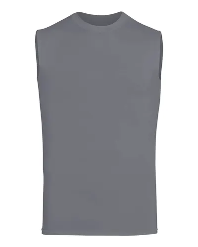 Augusta Sportswear 2602 Unisex Hyperform Sleeveless Compression Shirt — blank tank top, front view