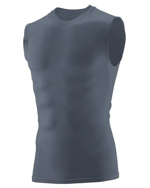 Augusta Sportswear 2603 Youth Hyperform Sleeveless Compression Shirt — blank tank top, front view