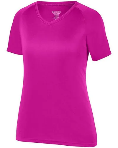 Augusta Sportswear 2793 Girls' Attain Wicking V-Neck T-Shirt — blank t-shirt, front view