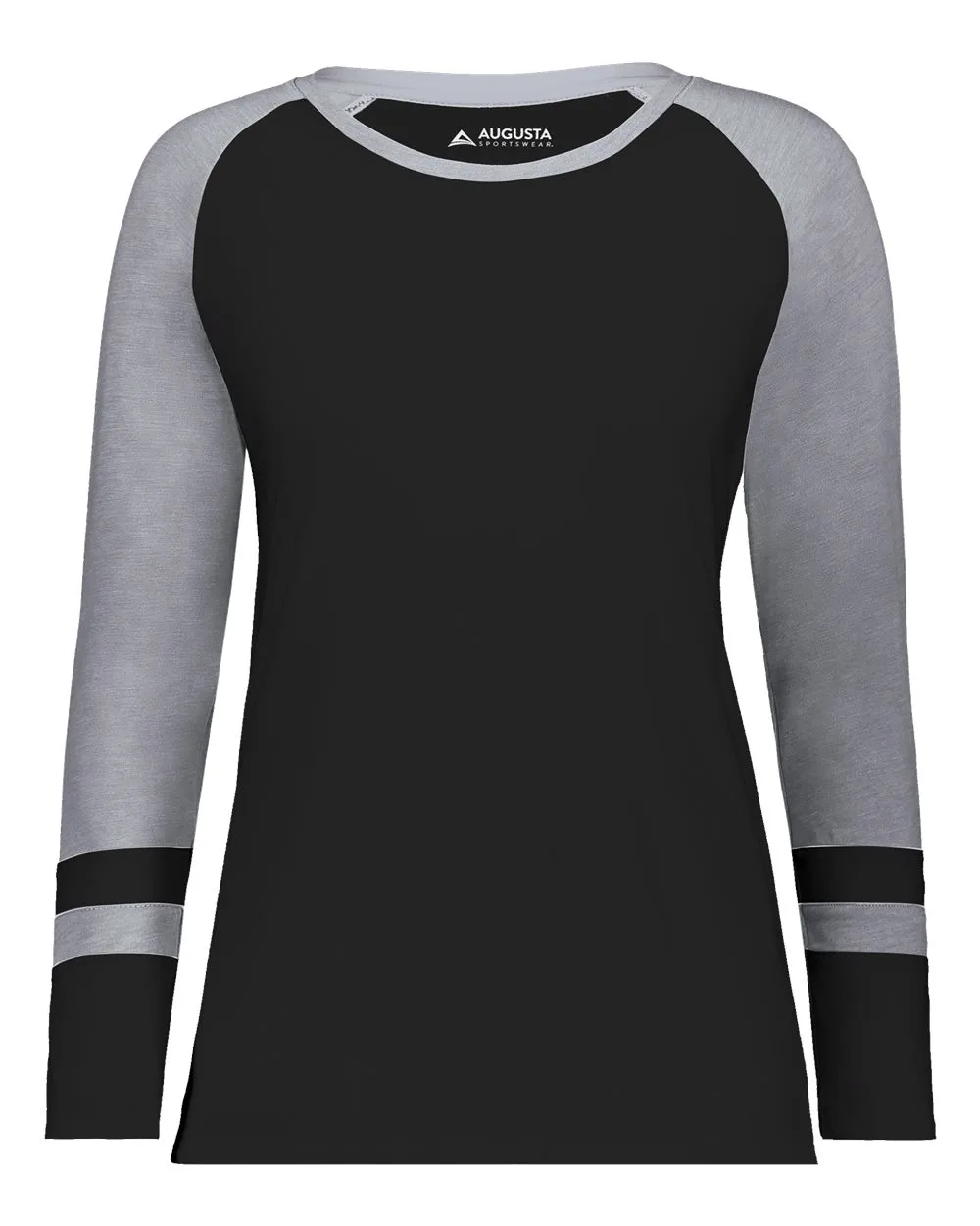Augusta Sportswear 2917 Women's Triblend Fanatic 2.0 Long Sleeve T-Shirt — blank long sleeve tee, front view