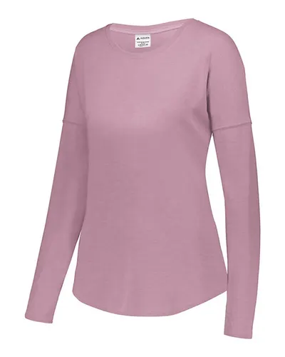 Augusta Sportswear 3077 Women's Lux Triblend Long Sleeve T-Shirt — blank long sleeve tee, front view