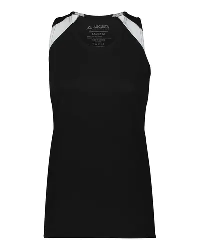 Augusta Sportswear 348 Women's Overspeed Track Jersey — blank t-shirt, front view