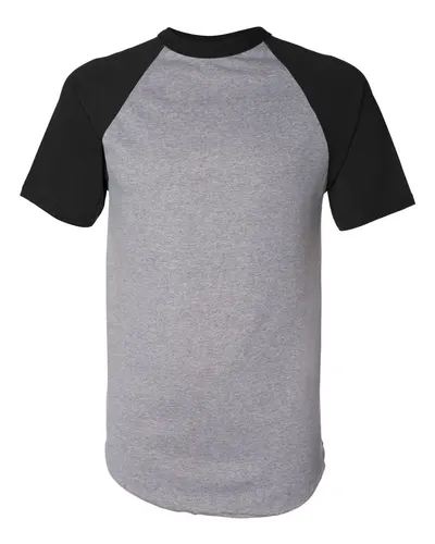 Augusta Sportswear 423 Unisex Raglan Baseball Jersey — blank t-shirt, front view