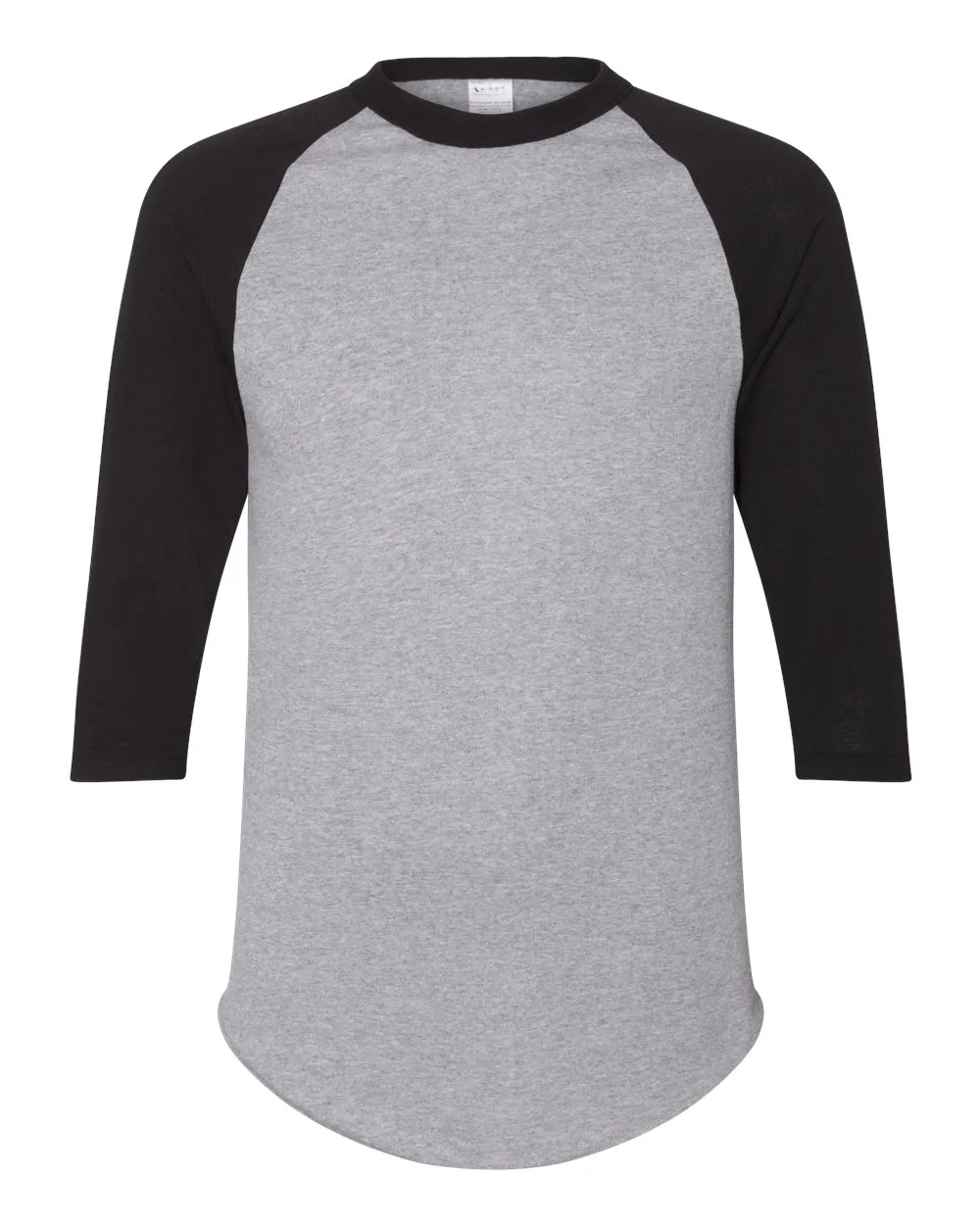 Augusta Sportswear 4420 Unisex Three-Quarter Raglan Sleeve Baseball Jersey T-Shirt — blank t-shirt, front view