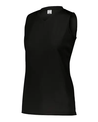 Augusta Sportswear 4795 Girls' Sleeveless Wicking Attain Jersey — blank tank top, front view