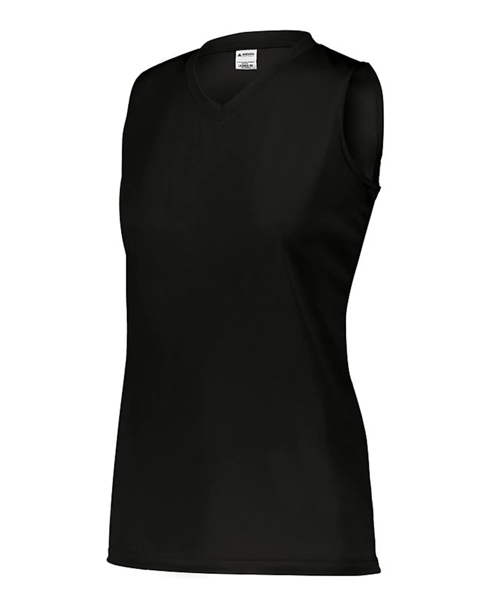 Augusta Sportswear 4795 Girls' Sleeveless Wicking Attain Jersey — blank tank top, front view