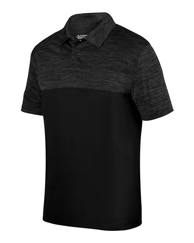 Augusta Sportswear 5412 Unisex Shadow Tonal Heather Polo — blank polo, front view