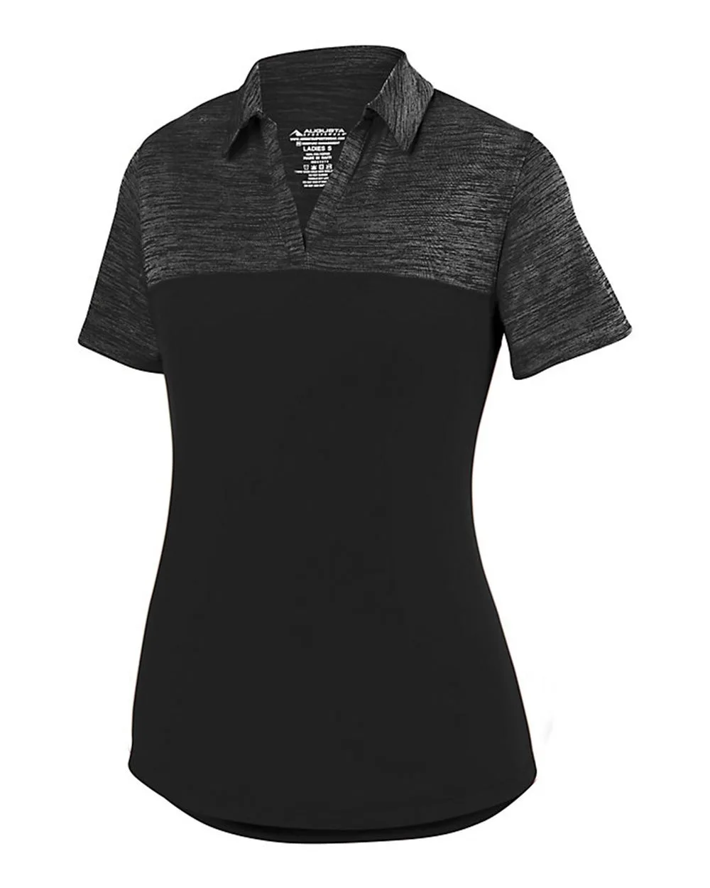 Augusta Sportswear 5413 Women's Shadow Tonal Heather Polo — blank polo, front view