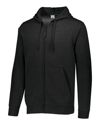 Augusta Sportswear 5418 Men's 60/40 Fleece Full-Zip Hooded Sweatshirt — blank hooded sweatshirt, front view