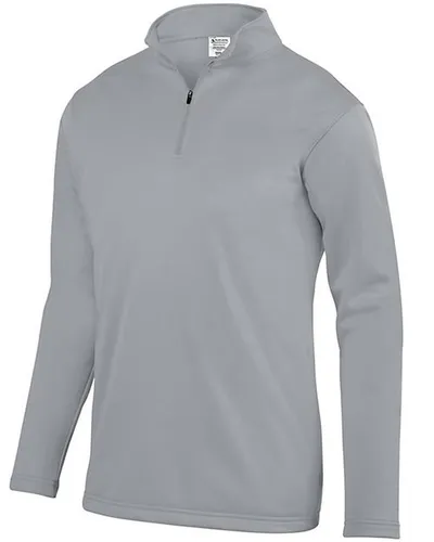 Augusta Sportswear 5507 Men's Wicking Fleece Quarter-Zip Pullover — blank fleece pullover, front view