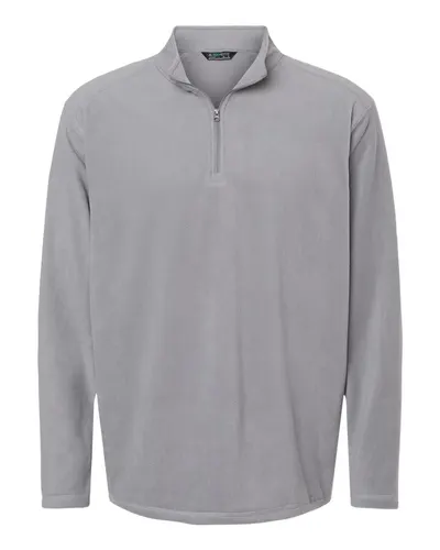 Augusta Sportswear 6863 Unisex Eco Revive™ Micro-Lite Fleece Quarter-Zip Pullover — blank fleece pullover, front view