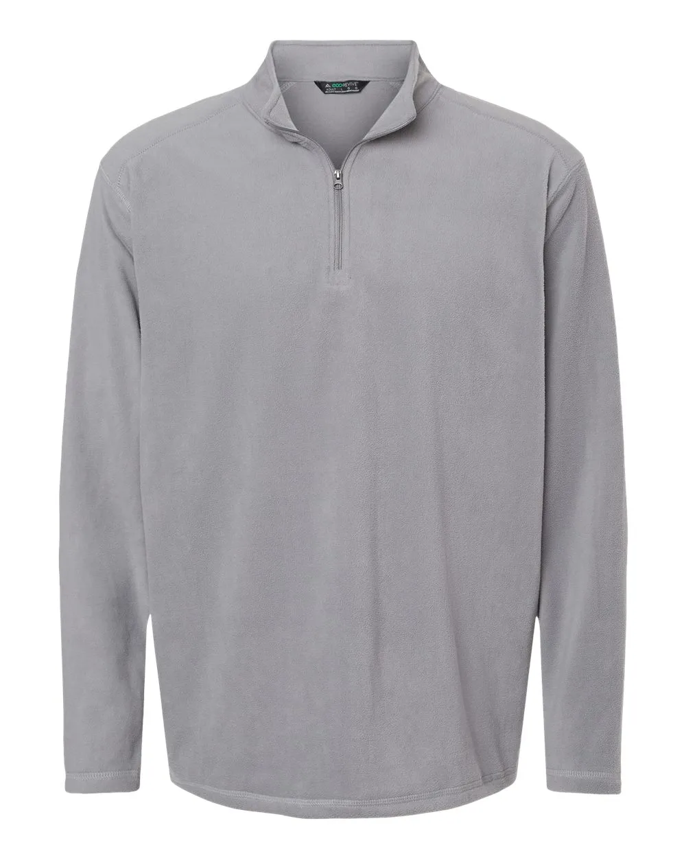 Augusta Sportswear 6863 Unisex Eco Revive™ Micro-Lite Fleece Quarter-Zip Pullover — blank fleece pullover, front view