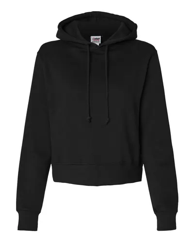 Badger 1261 Women's Crop Hooded Sweatshirt — blank hooded sweatshirt, front view