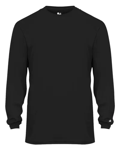 Badger 2104 Youth B-Core Long Sleeve T-Shirt — blank long sleeve tee, front view