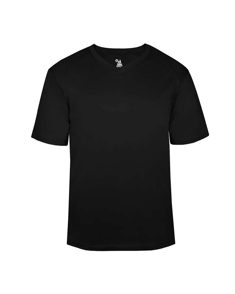 Badger 2162 Youth B-Core V-Neck T-Shirt — blank t-shirt, front view