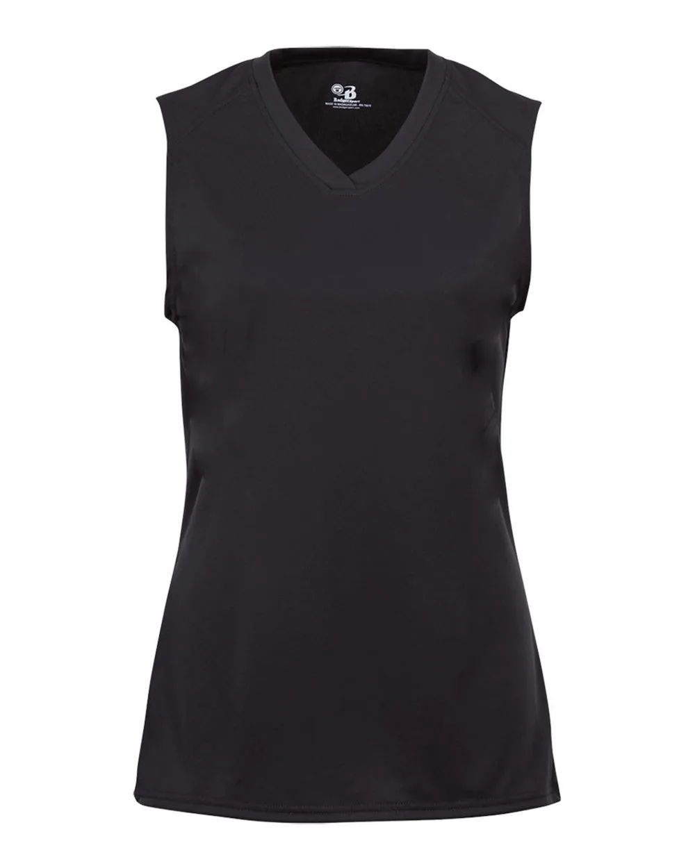 Badger 2163 Girls' B-Core Sleeveless T-Shirt — blank tank top, front view