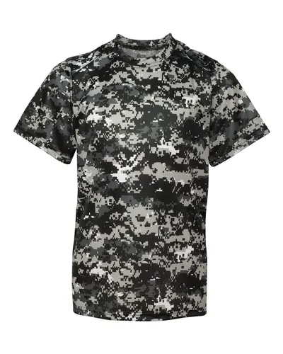 Badger 2180 Youth Digital Camo T-Shirt — blank t-shirt, front view