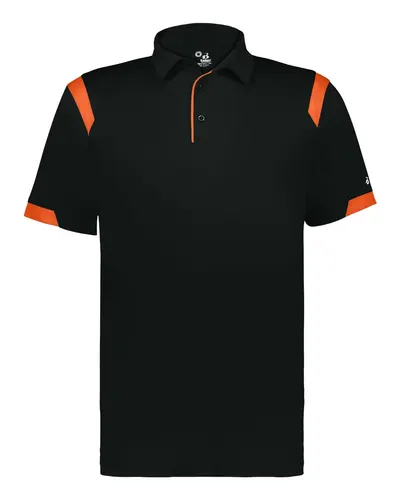 Badger 3350 Unisex On the Rise Polo — blank polo, front view