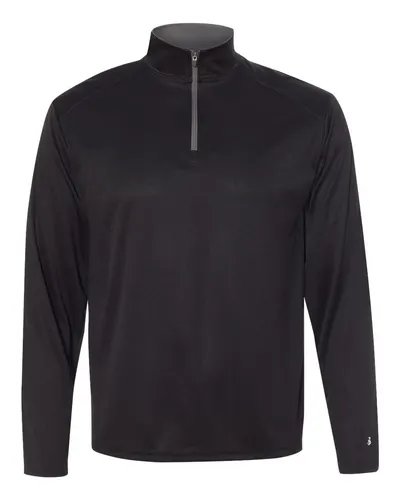 Badger 4102 Men's B-Core Quarter-Zip Pullover — blank garment, front view