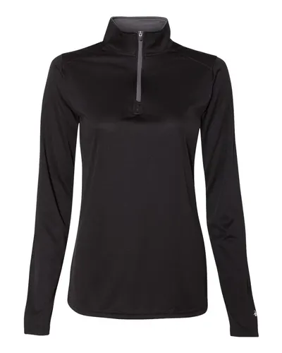 Badger 4103 Women’s B-Core Quarter-Zip Pullover — blank garment, front view