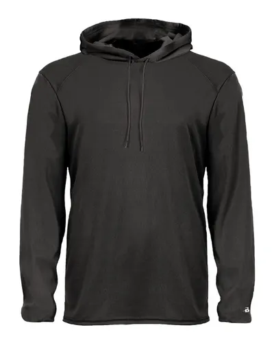 Badger 4105 Unisex B-Core Hooded Long Sleeve T-Shirt — blank hooded sweatshirt, front view