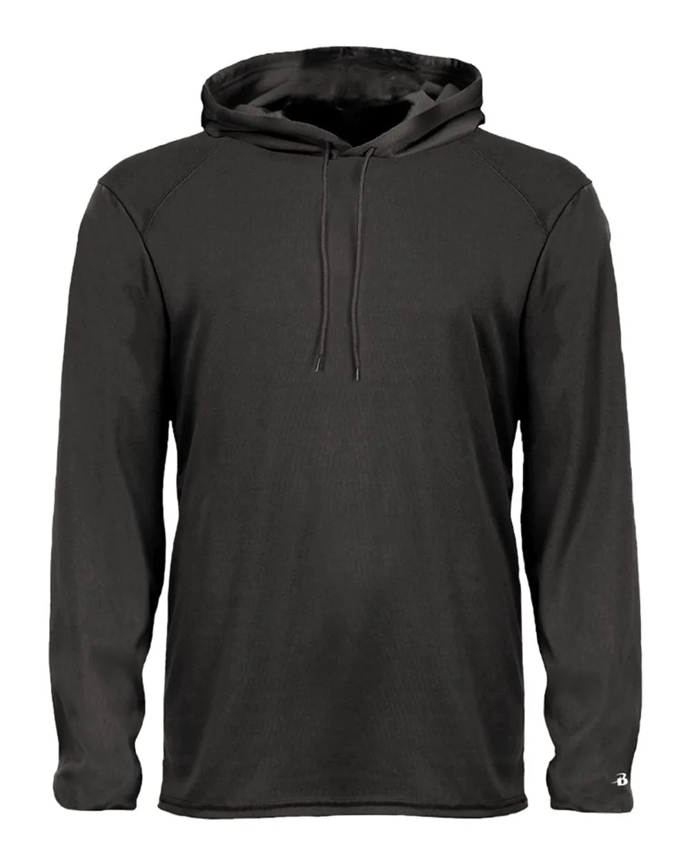 Badger 4105 Unisex B-Core Hooded Long Sleeve T-Shirt — blank hooded sweatshirt, front view