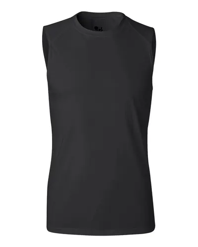 Badger 4130 Men's B-Core Sleeveless T-Shirt — blank tank top, front view