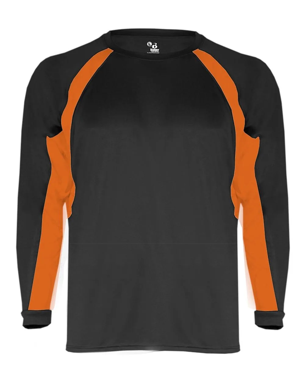 Badger 4154 Men's B-Core Hook Long Sleeve T-Shirt — blank long sleeve tee, front view