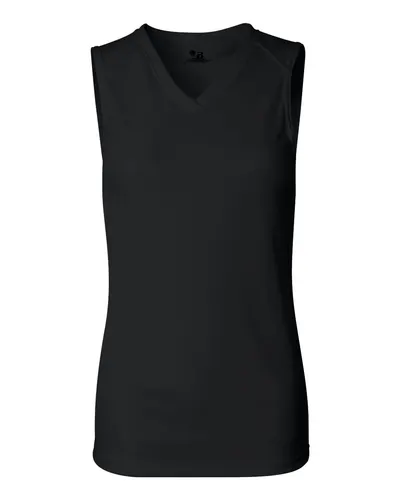 Badger 4163 Women's B-Core Sleeveless T-Shirt — blank tank top, front view