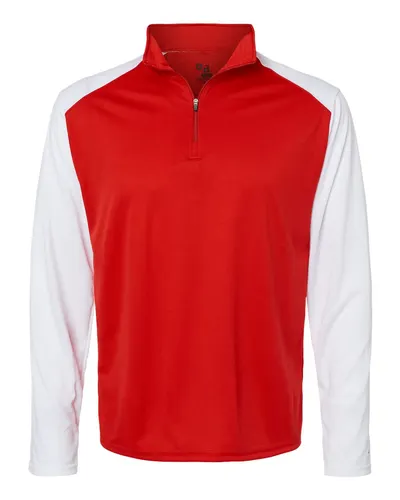 Badger 4231 Men's Breakout Quarter-Zip Pullover — blank garment, front view