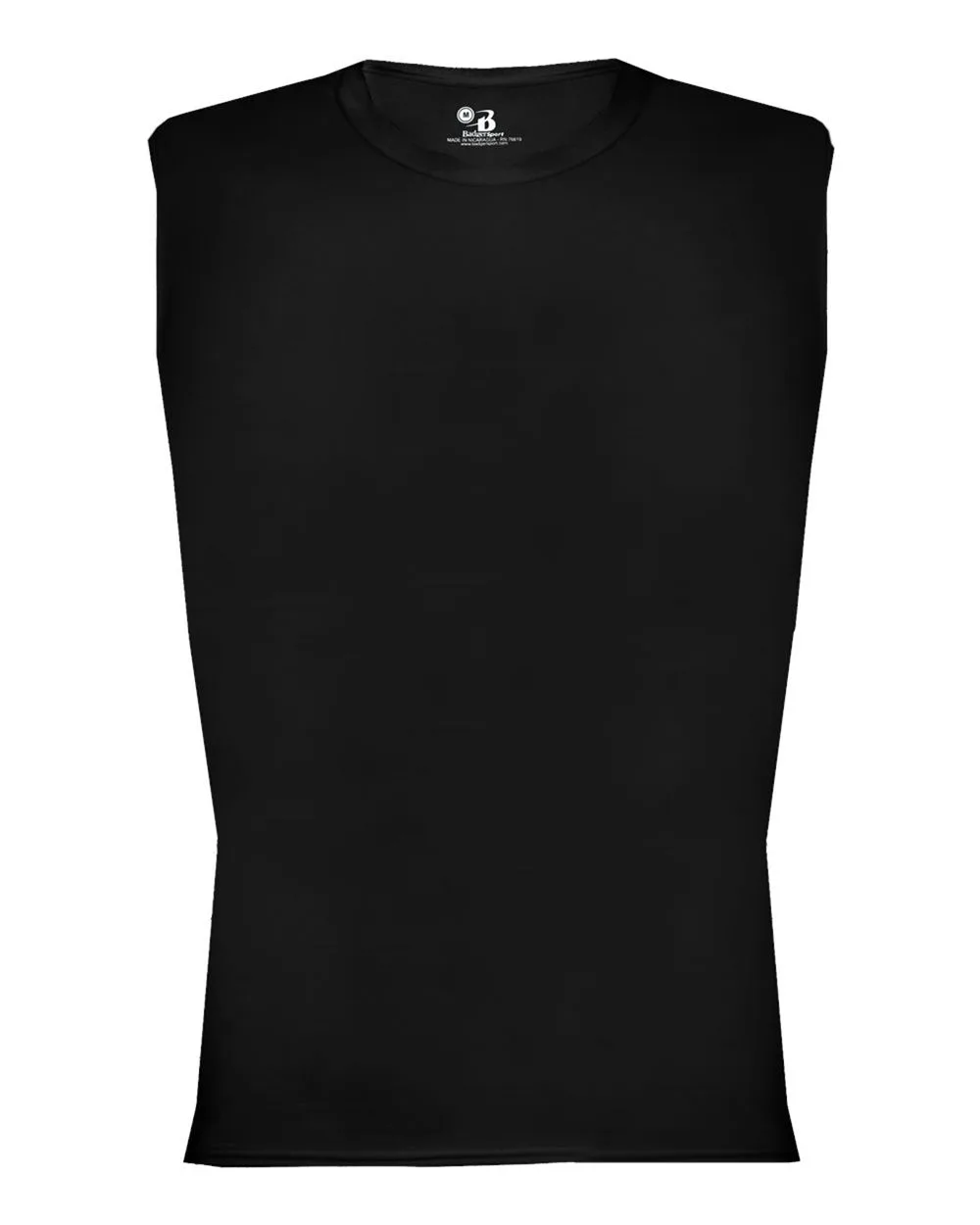 Badger 4631 Men's Pro-Compression Sleeveless T-Shirt — blank tank top, front view