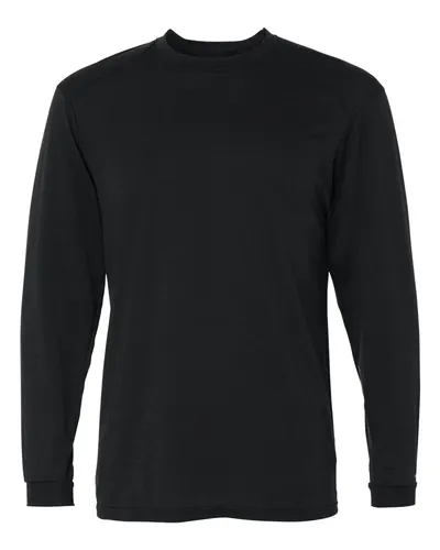Badger 4804 Men's B-Tech Cotton-Feel Long Sleeve T-Shirt — blank long sleeve tee, front view