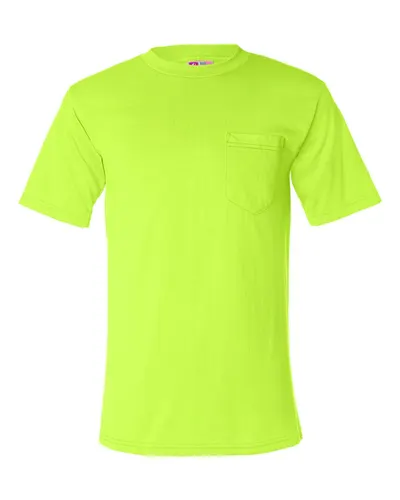 Bayside 1725 Unisex USA-Made 50/50 Pocket T-Shirt — blank t-shirt, front view