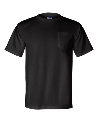 Bayside 3015 Unisex Union-Made Pocket T-Shirt — blank t-shirt, front view