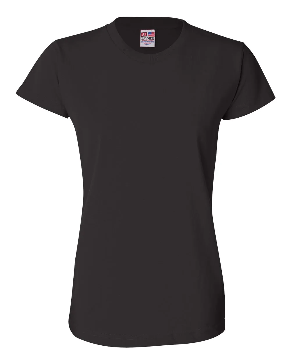 Bayside 3325 Women's USA-Made T-Shirt — blank t-shirt, front view