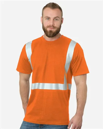 Bayside 3751 Unisex USA-Made High Visibility T-Shirt — blank t-shirt, front view