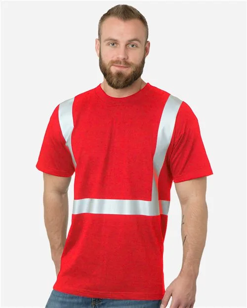 Bayside 3752 Unisex USA-Made 50/50 High Visibility T-Shirt — blank t-shirt, front view