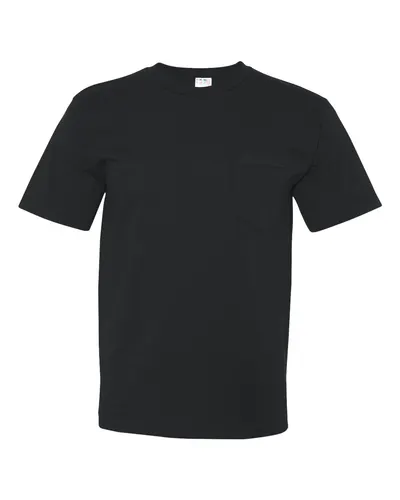 Bayside 5070 Unisex USA-Made Midweight Pocket T-Shirt — blank t-shirt, front view