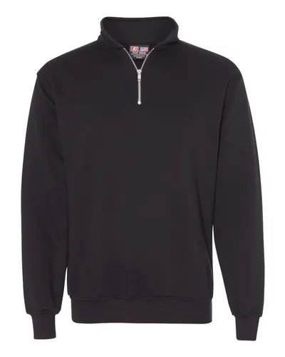 Bayside 920 Unisex USA-Made Quarter-Zip Sweatshirt — blank crewneck sweatshirt, front view
