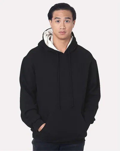 Bayside 930 Unisex USA-Made Super Heavy Thermal Lined Hooded Sweatshirt — blank hooded sweatshirt, front view