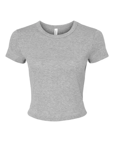 BELLA + CANVAS 1010 Women's Micro Rib Baby Tee — blank t-shirt, front view