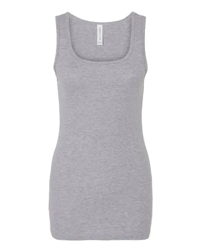 BELLA + CANVAS 1081 Women's Micro Rib Tank — blank tank top, front view