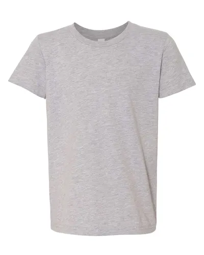 BELLA + CANVAS 3001YCVC Youth CVC Jersey Tee — blank t-shirt, front view