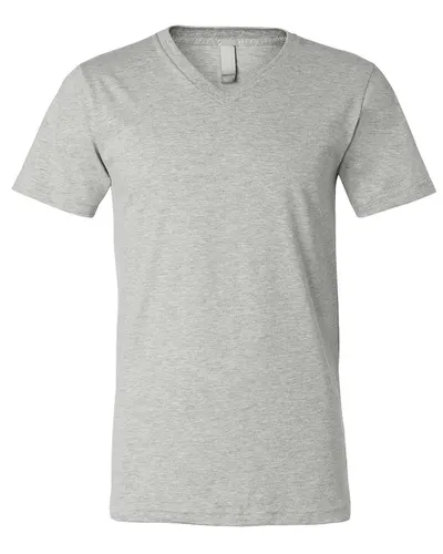 BELLA + CANVAS 3005CVC Unisex Heather CVC V-Neck Tee — blank t-shirt, front view