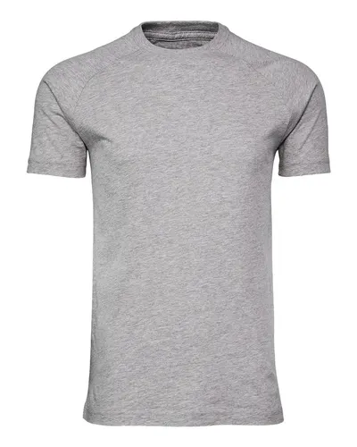 BELLA + CANVAS 3201 Men's Heather CVC Raglan Tee — blank t-shirt, front view