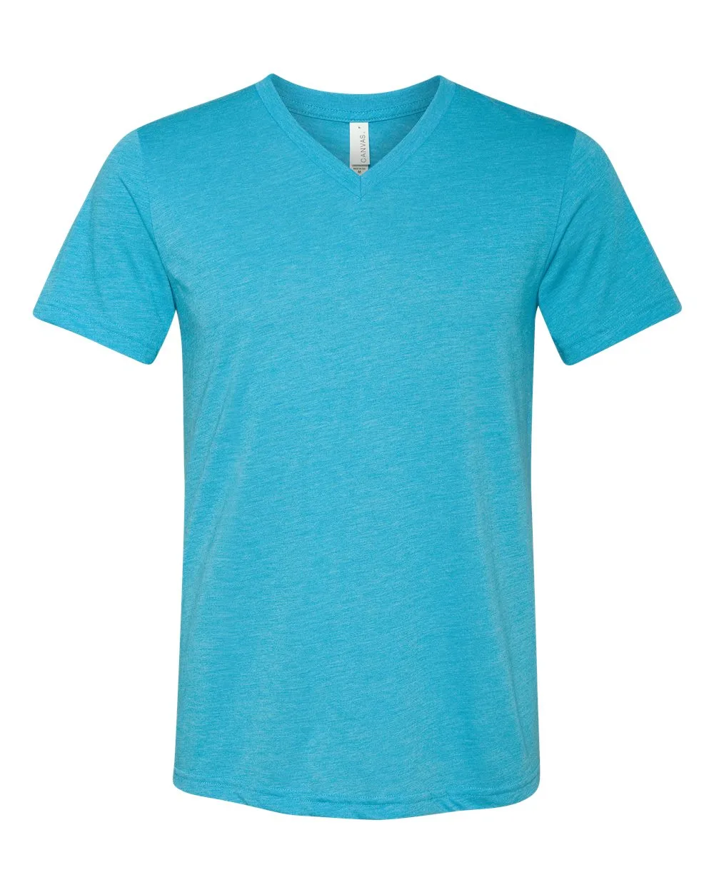 BELLA + CANVAS 3415 Unisex Triblend V-Neck Tee — blank t-shirt, front view